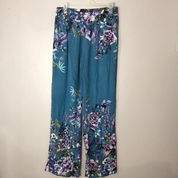 Gypsies and moon dust floral lightweight elastic waist lounge pants size large - Picture 1 of 11